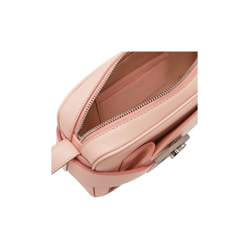 FERRAGAMO Calfskin Camera Bag Shoulder Bag Crossbody Bag Small Size Women's Nylon Pink-4
