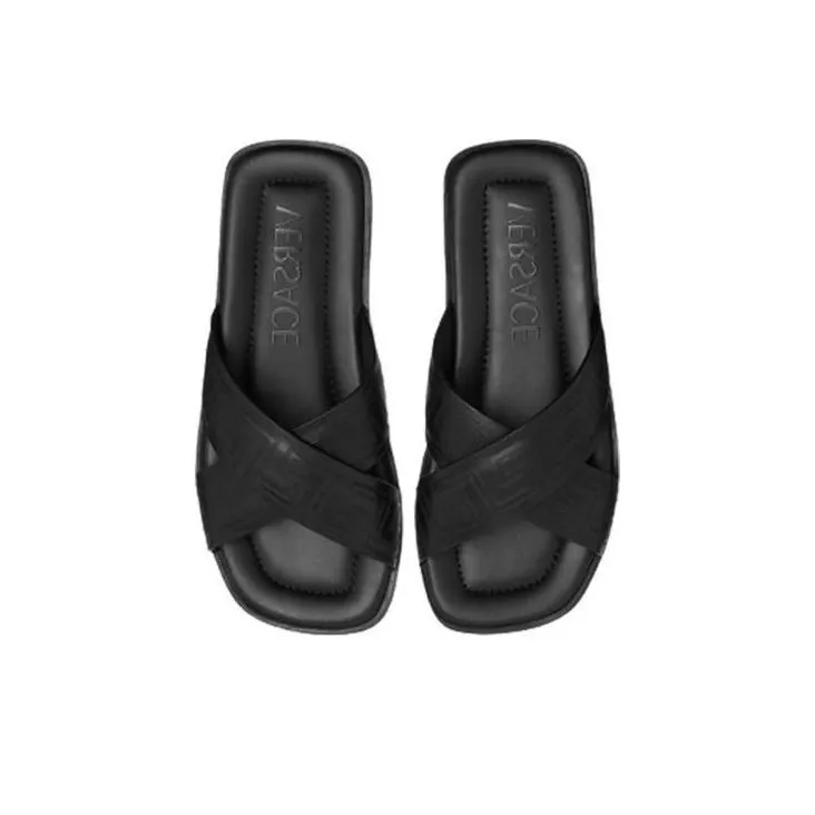 VERSACE Greca-pattern Open-toe Slides-3