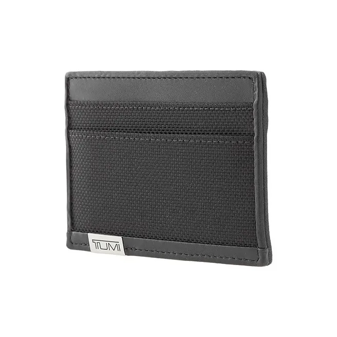 TUMI Alpha Leather Card Holder Men's Black-1