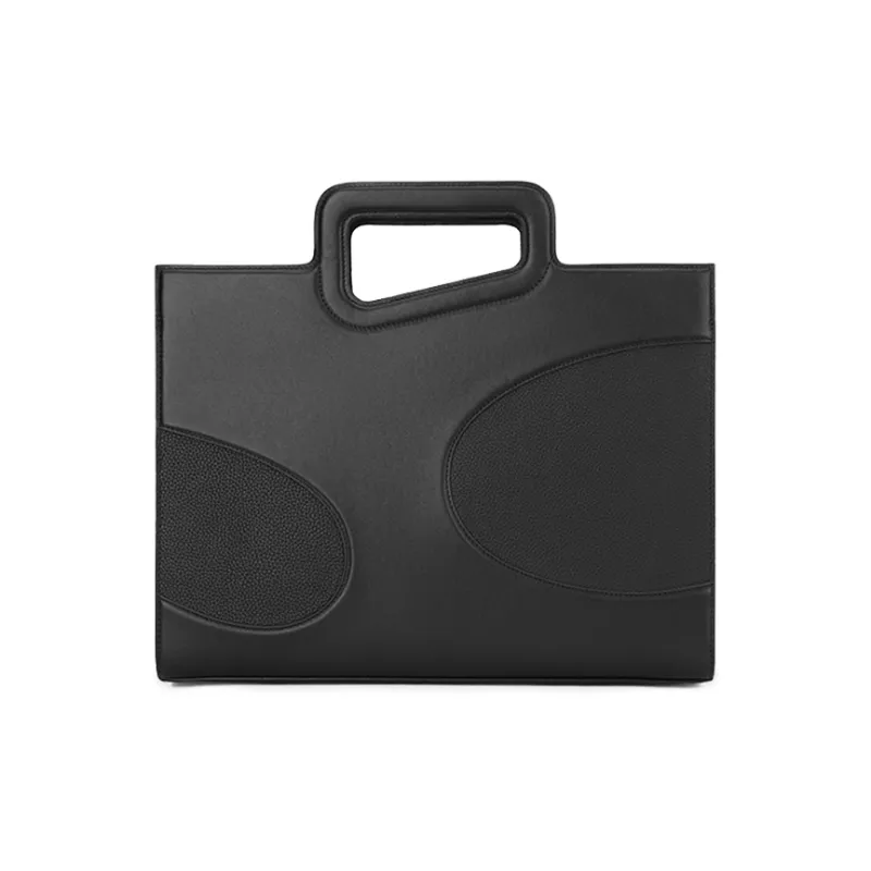 PIERRE CARDIN Top Grain Cow Leather Shoulder Bag, Crossbody Bag, Handbag, Briefcase Tubas Men's Black-5