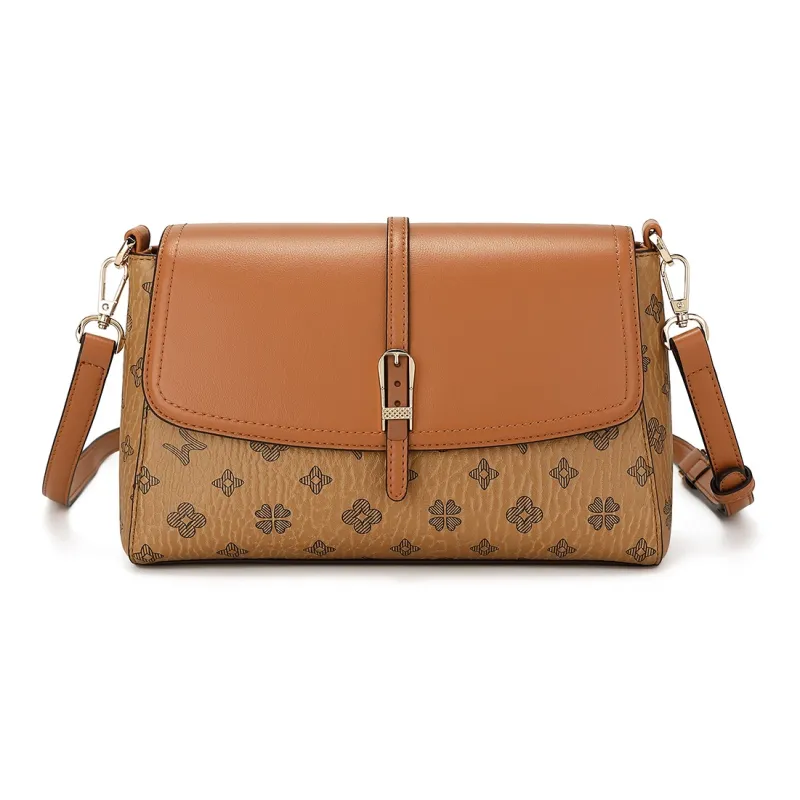 MEXICAN Polyurethane Shoulder Bag, Crossbody Bag Women's Ecru & Apricot/Brown & Dark Coffee/Dark Brown & Brown-19