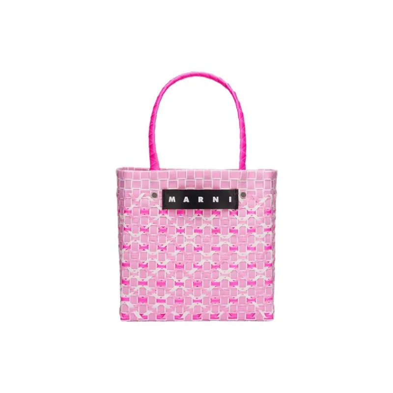 MARNI Plastic Basket Bag, Tote Bag, Shopping Bag, Handbag Mini Women's Pink-0