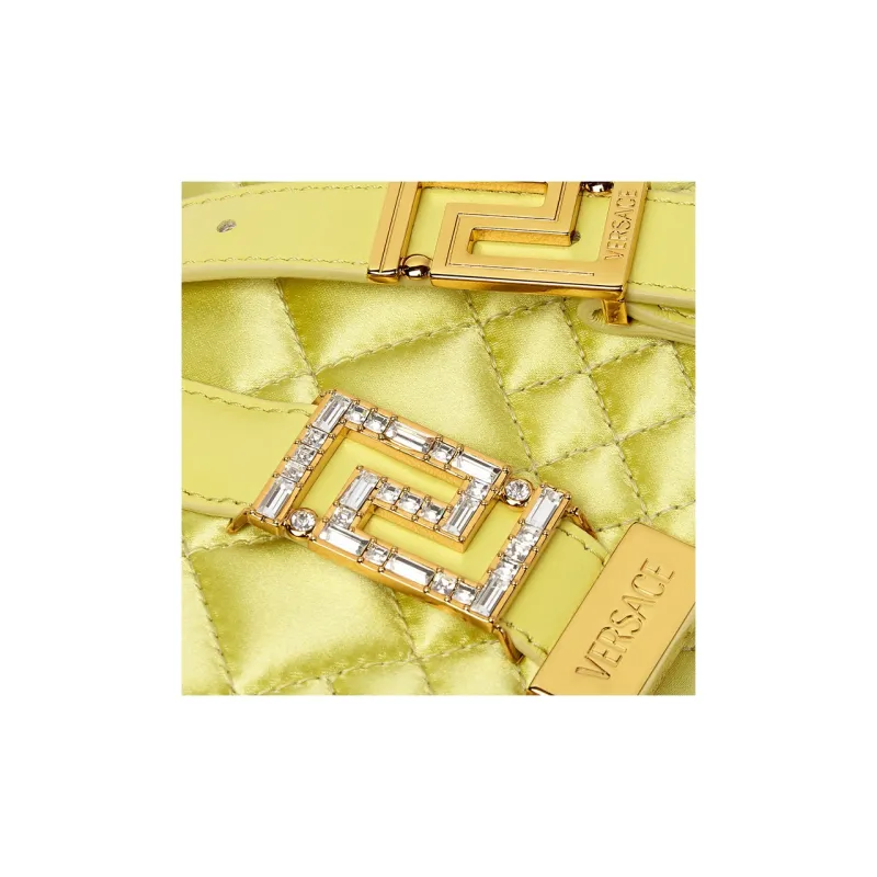 FANSIZHE Greca Goddess Viscose Blended Silk Blended Sheepskin Crossbody Bag Shoulder Bag Women's Yellow-4