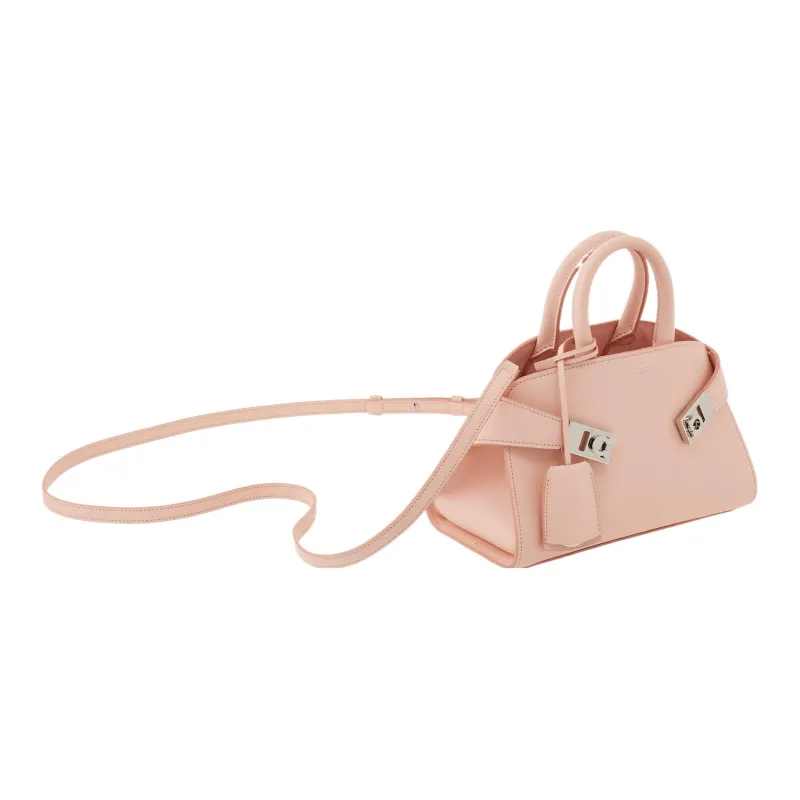 FERRAGAMO Calfskin Shoulder Bag Crossbody Bag Handbag Mini Women's Nylon Pink-1