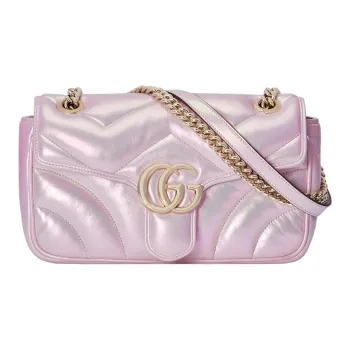 GUCCI GG Marmont Quilted Leather Crossbody Bag, Shoulder Bag Women's Iris Rose