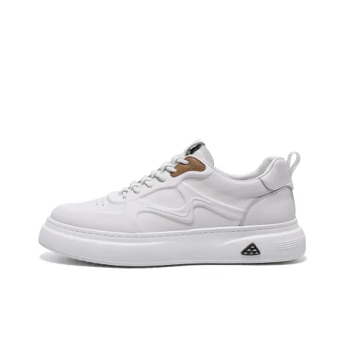 TRUMPPIPE Low Top Skateboard Shoes Men's White