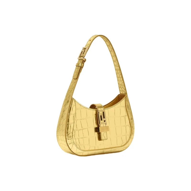 FANSIZHE Greca Goddess Cow Leather With Lambskin Handbag, Shoulder Bag Women's Gold-1
