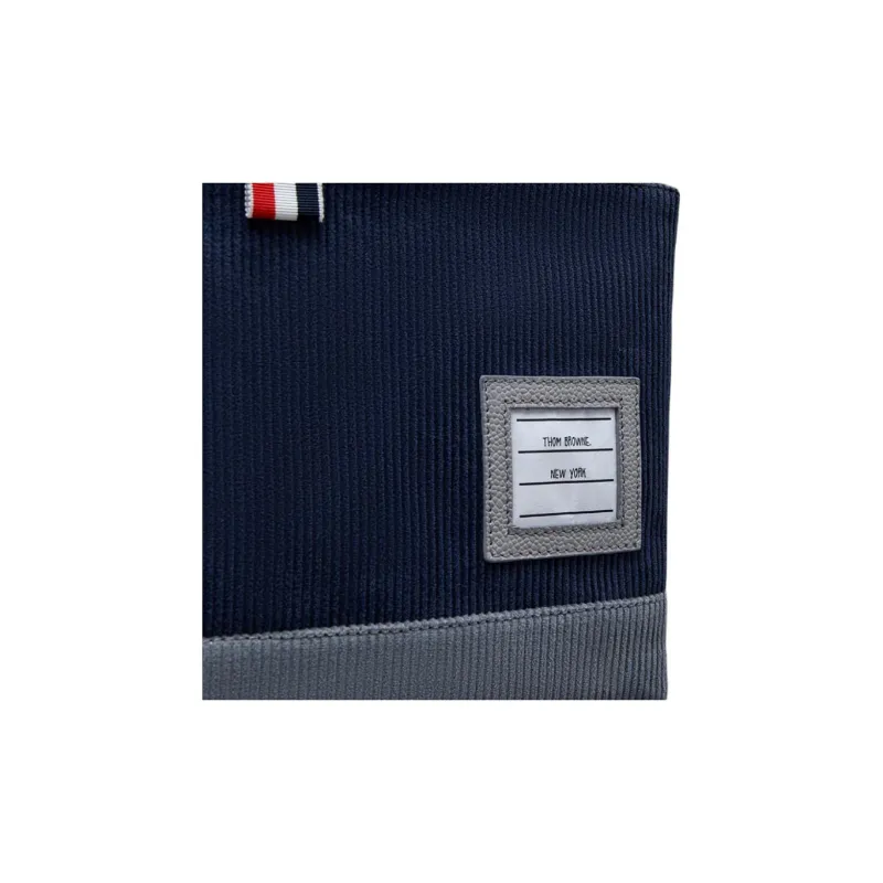 THOM BROWNE· Cotton Clutches Wallets Large Size Men's Gray & Navy-2