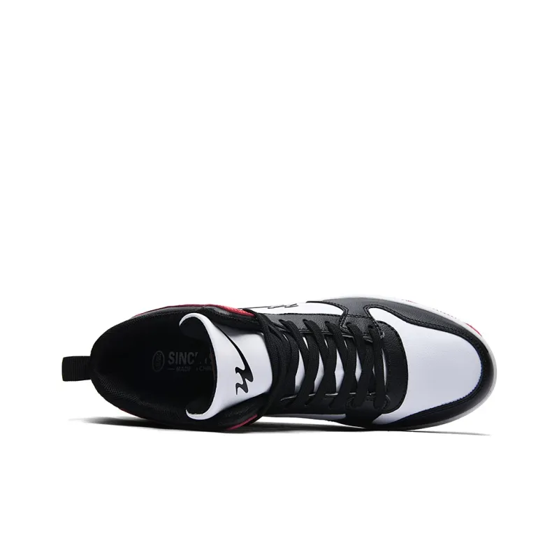 Binary High Top Skateboard Shoes Men's Red-3