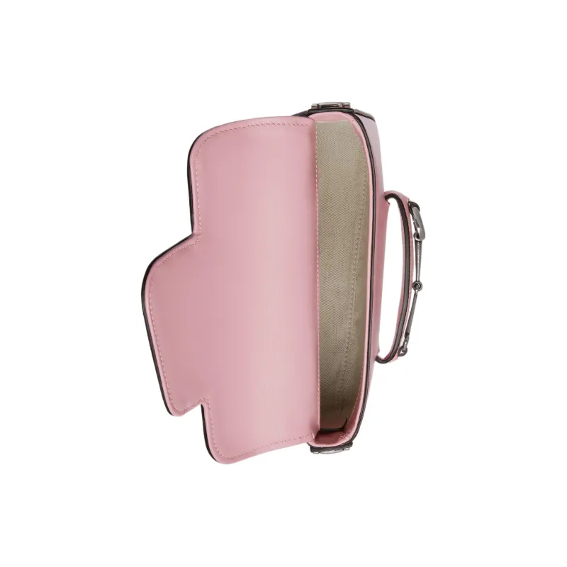 GUCCI Horsebit 1955 Leather Portable Crossbody Bag Shoulder Bag Women's Pink-5