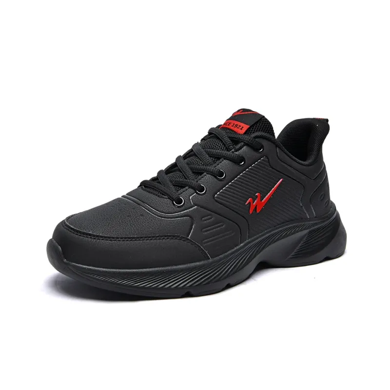 Binary Low Top Running Shoes Men's Black Red-1
