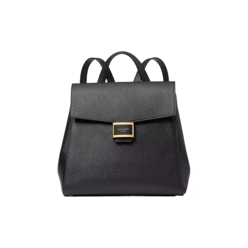 Kate Spade Katy Leather Backpack Medium Size Women's Black-0