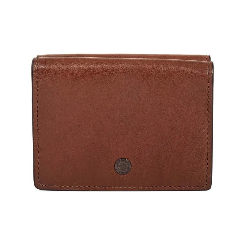 COACH Calfskin Wallet Men's Brown-0
