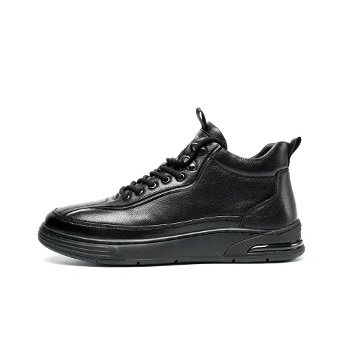 TRUMPPIPE Casual Shoes Men High-Top Black