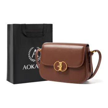 AOKANG Cow Leather Small Square Bag, Shoulder Bag, Tofu Bag, Crossbody Bag, Shoulder Bag Small Size Women's Multicolor