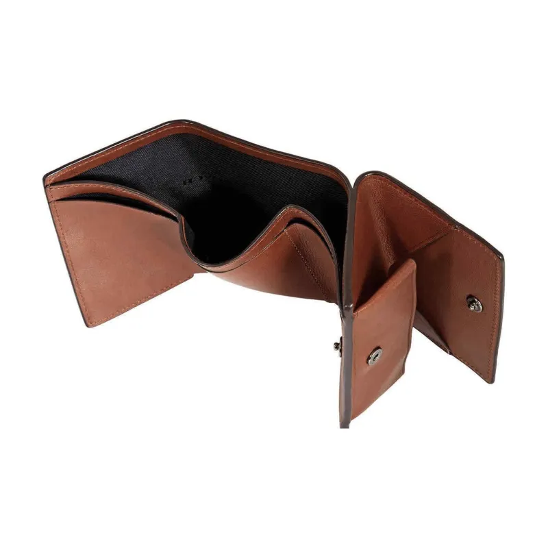 COACH Calfskin Wallet Men's Brown-4