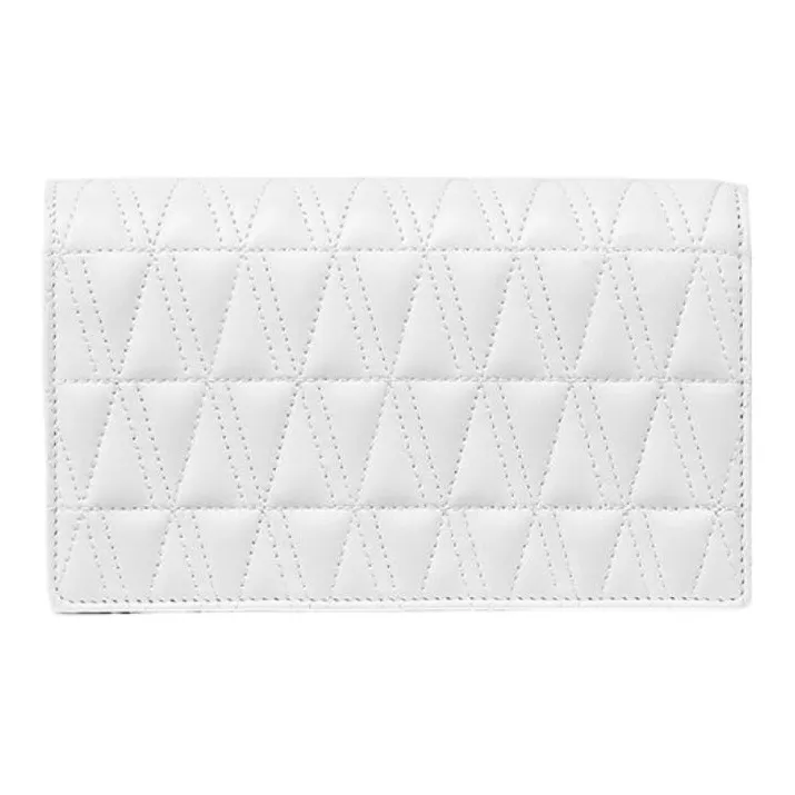 VERSACE Virtus Sheepskin Evening Bag, One Shoulder Crossbody Clutch Trumpets Women's White-2
