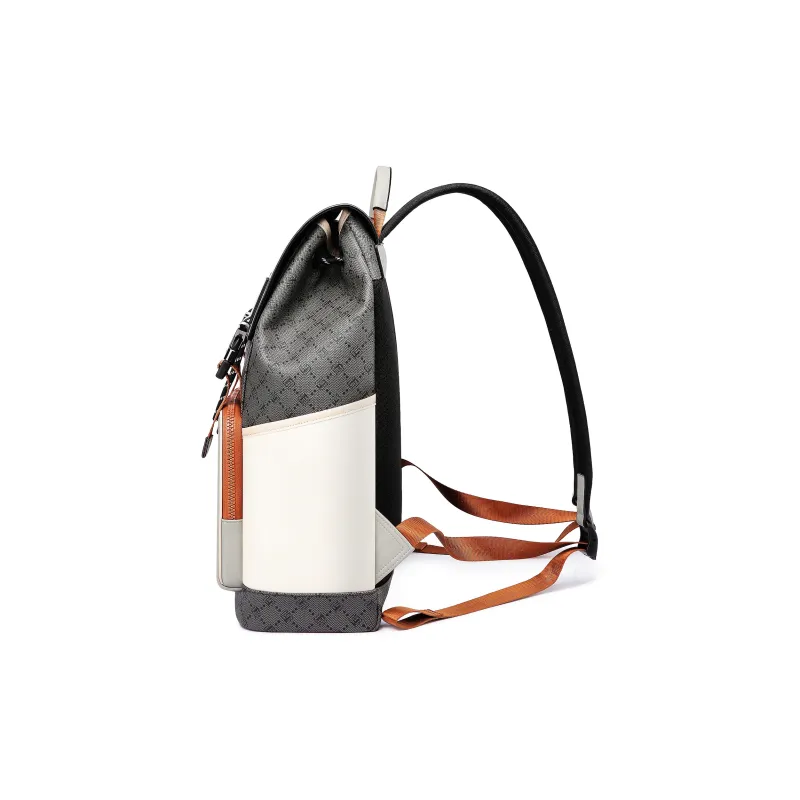 FAIRWHALE PVC Backpack Regular Unisex Gray White/Advanced Orange/Advanced Blue/Black-2