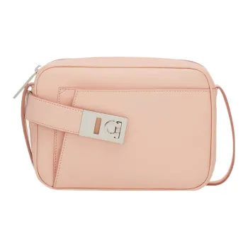 FERRAGAMO Calfskin Camera Bag Shoulder Bag Crossbody Bag Small Size Women's Nylon Pink