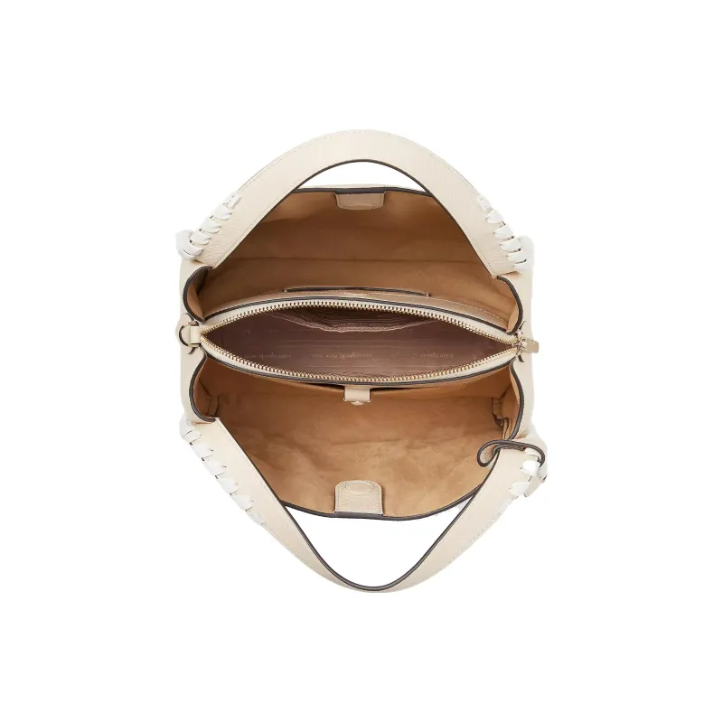 Kate Spade Knott Litchi Grain Leather Shoulder Bag Crossbody Bag Handbag Medium Size Women's Beige-2