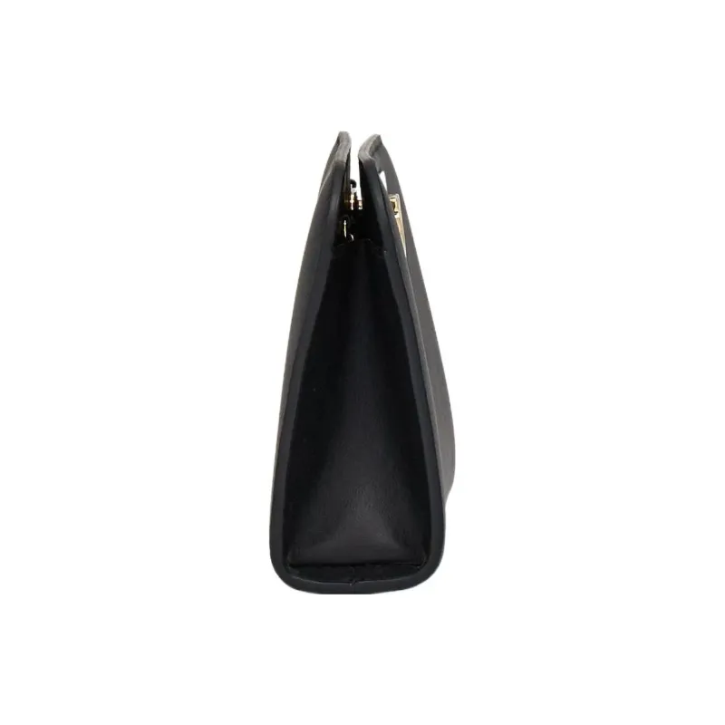 FERRAGAMO Calfskin Clutch Mini Women's Black-2