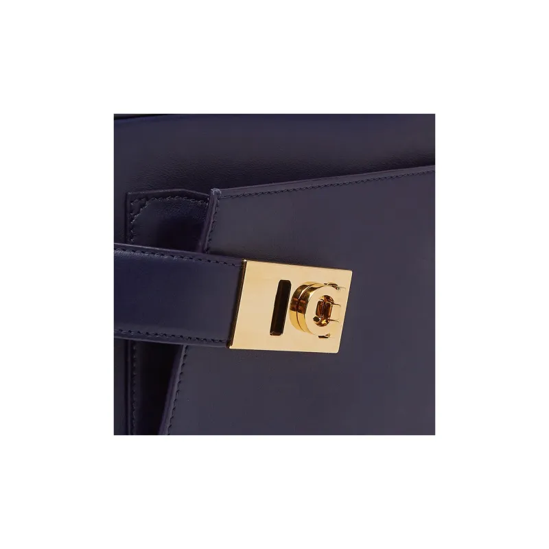 FERRAGAMO Calfskin Camera Bag, Shoulder Bag, Crossbody Bag Trumpets Women's Midnight Blue-4