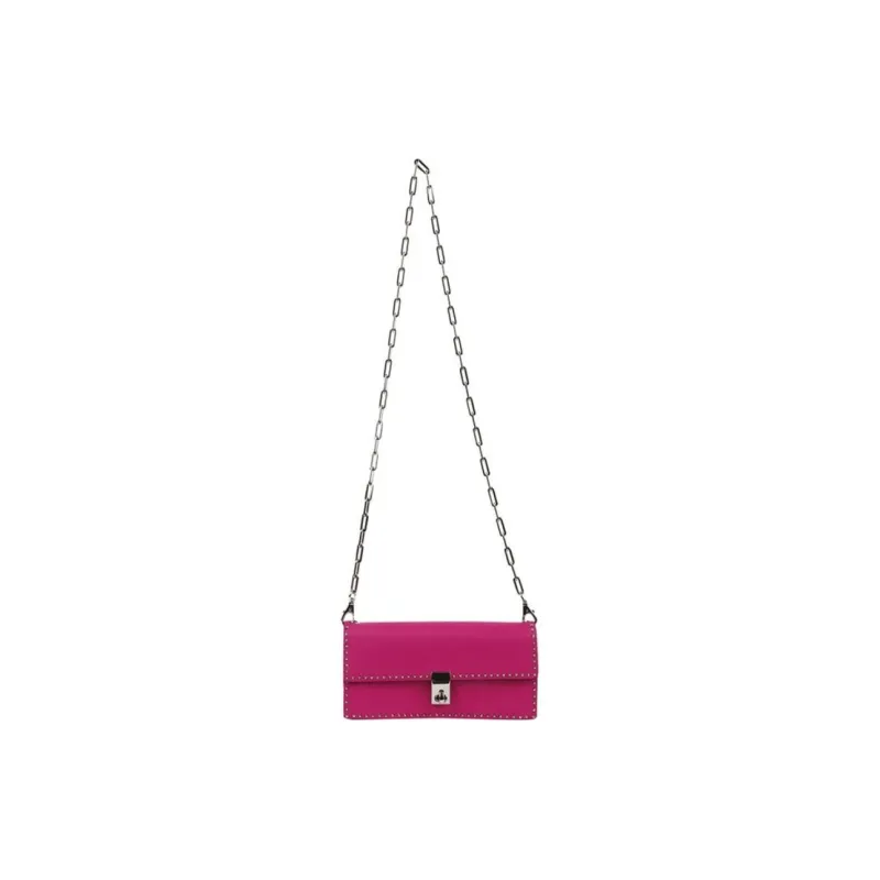 Valentino Genuine Leather Crossbody Bag Shoulder Bag Women's Pink-1
