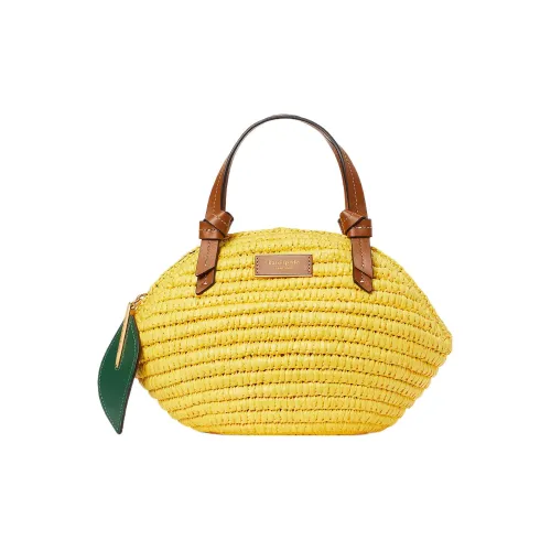 Kate Spade Straw Tote Bag Shopping Bag Shoulder Bag Handbag Women's Dandelion Yellow Multicolor
