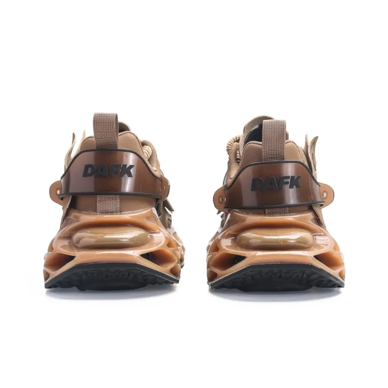 DAFK Cushioning Height Increasing Low Top Running Shoes Men's Brown-5