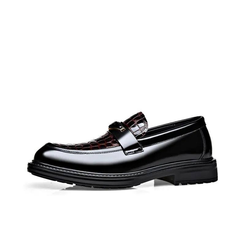 XIAOTOULANG Dress Shoes Men Low Top Black/Brown-10
