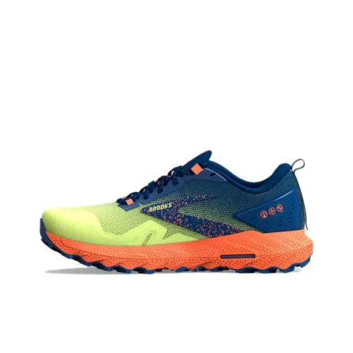 Brooks Anti Slip Wear Resistant Low Top competici Shoes Men's Blue Green