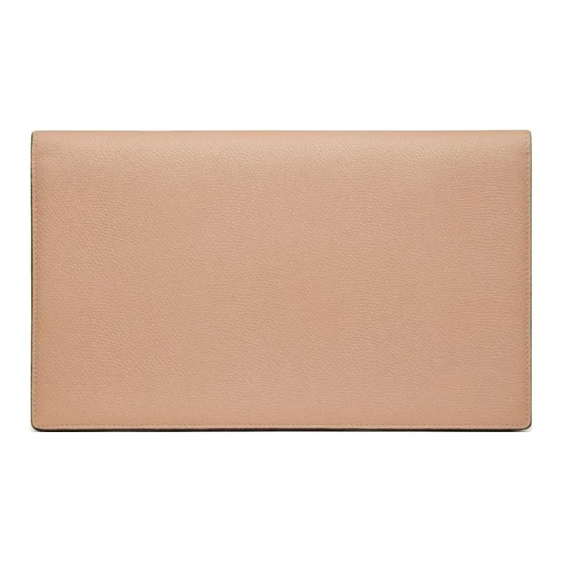 Valentino VSLING Calfskin Clutch Tubas Women's Umber-3