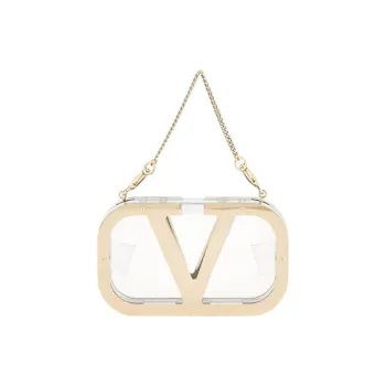 Valentino Resin Handbag Shoulder Bag Women's Transparent & Gold