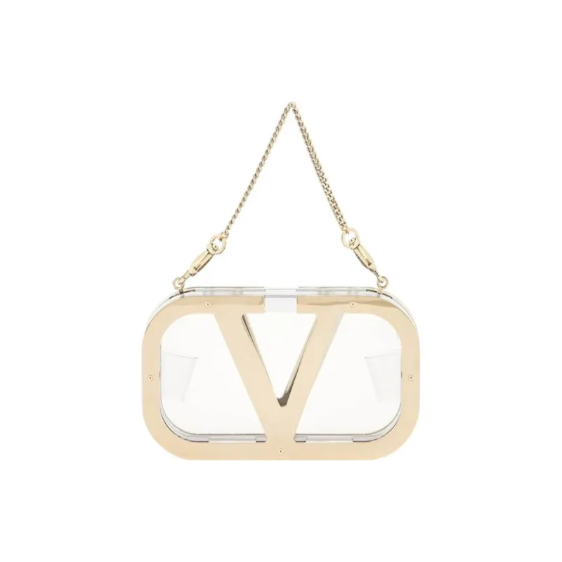 Valentino Resin Handbag Shoulder Bag Women's Transparent & Gold-0