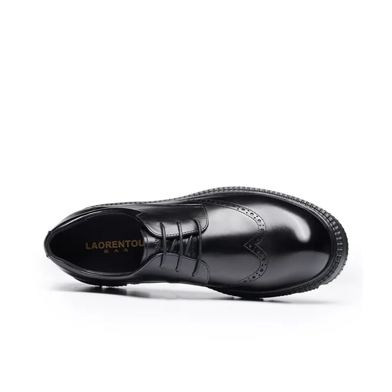 LAORENTOU Men's Casual Shoes Men Low Top Brown-3