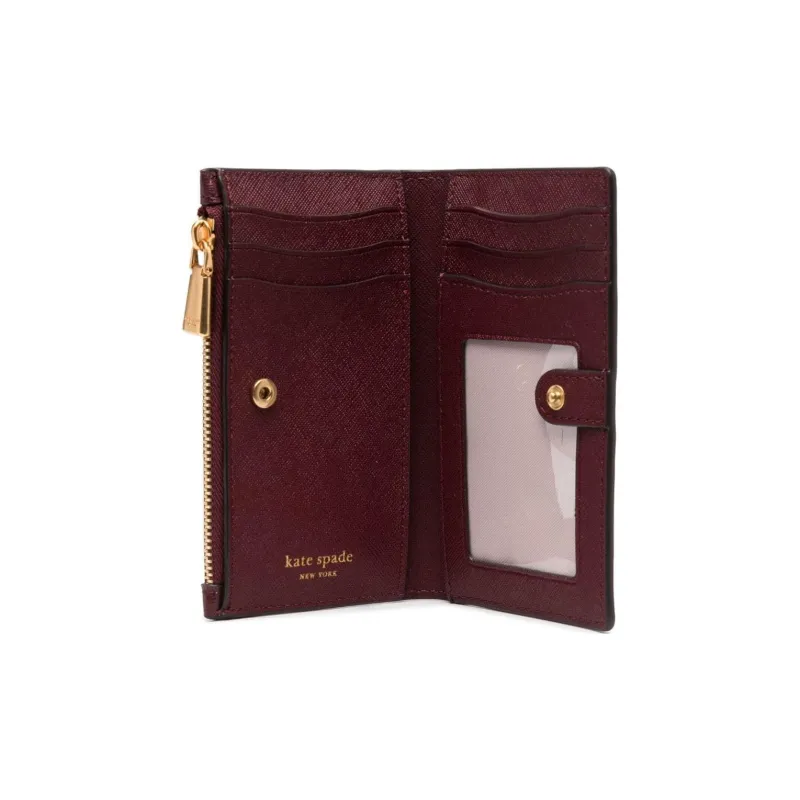 Kate Spade Leather Coin Purses Wallets Small Size Women's Burgundy-2
