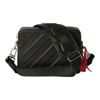 OFF-WHITE Binder Logo Detailed Zip-Up Shoulder Bag