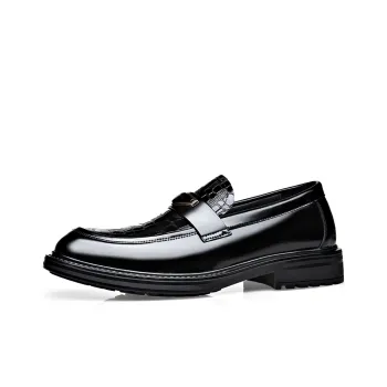 XIAOTOULANG Dress Shoes Men Low Top Black/Brown