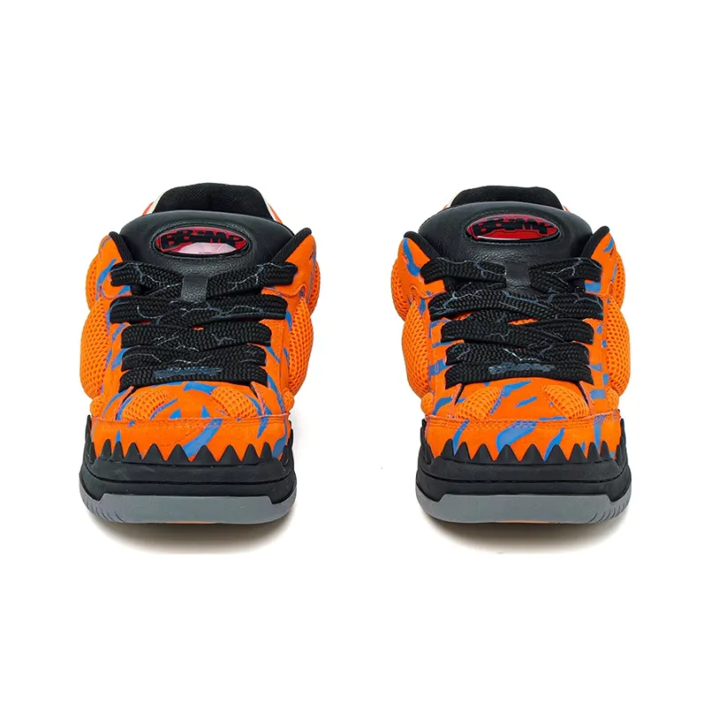 BBIMP Halloween Dinosaur Shoes Warm Coverage Low Top Skateboard Shoes Unisex Orange-1