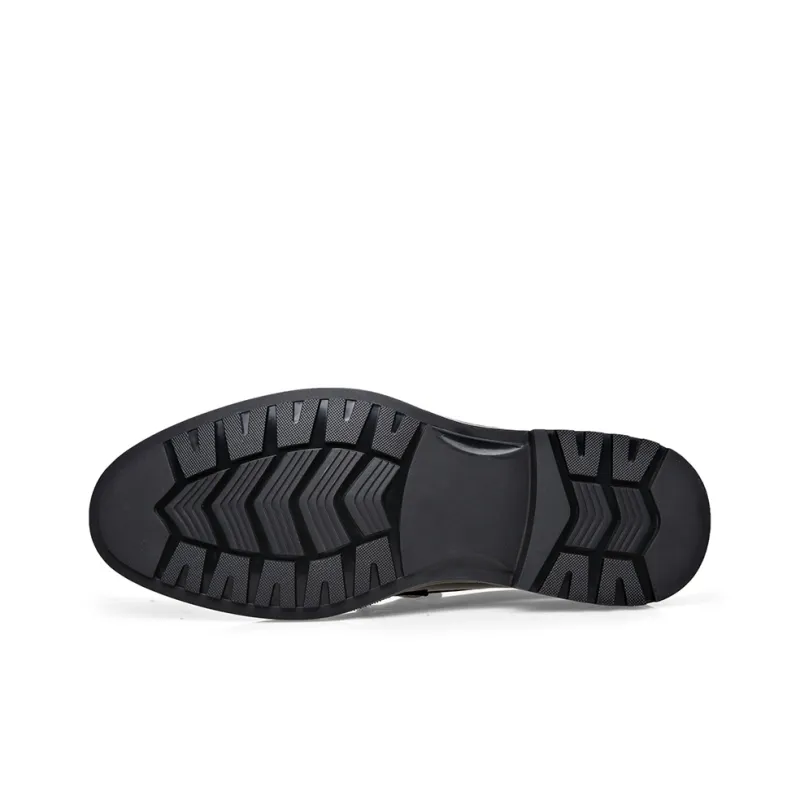 XIAOTOULANG Dress Shoes Men Low Top Black/Brown-4