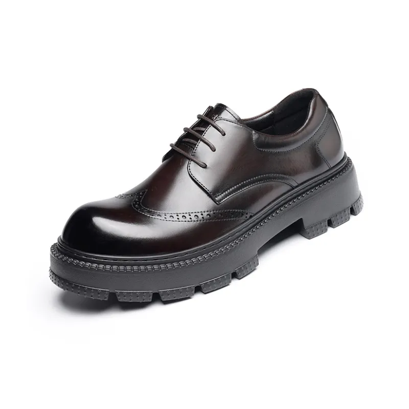 LAORENTOU Men's Casual Shoes Men Low Top Brown-6
