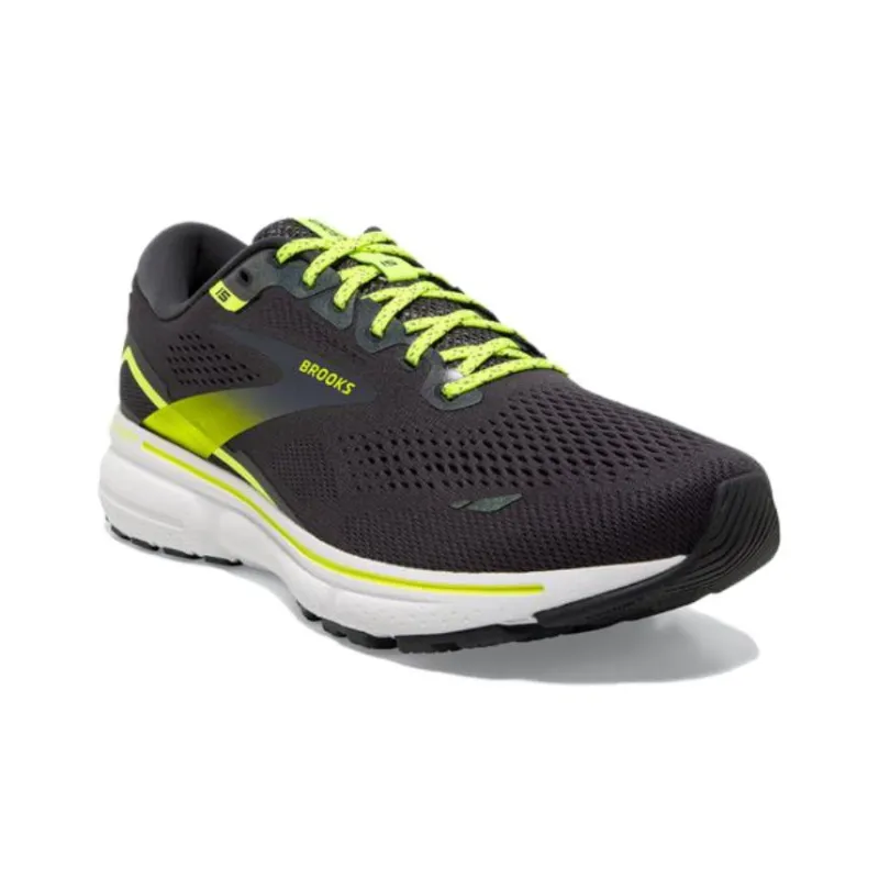 Brooks Ghost 15 Slip Resistant Shock Absorbers Low Top Running Shoes Women's Black Yellow-2