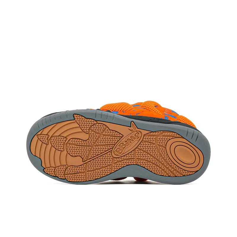 BBIMP Halloween Dinosaur Shoes Warm Coverage Low Top Skateboard Shoes Unisex Orange-3