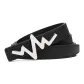 UK2412 Palm Print Black with Silver Buckle