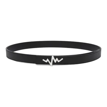 TangGuh Stainless Steel Plate Buckle Cow Leather Belt Versatile Individual Unisex Width  3cm