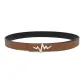 UK2512 Palm Print Brown Leather with Silver-Tone Buckle