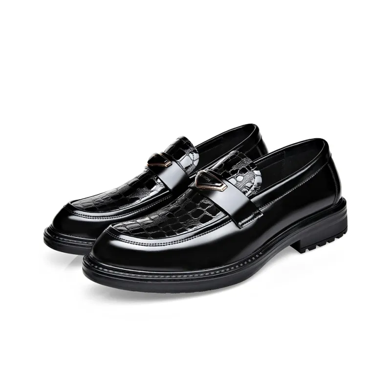 XIAOTOULANG Dress Shoes Men Low Top Black/Brown-1