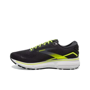 Brooks Ghost 15 Slip Resistant Shock Absorbers Low Top Running Shoes Women's Black Yellow