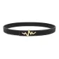 UK2510 Litchi Grain Black Gold Buckle