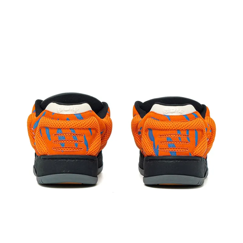 BBIMP Halloween Dinosaur Shoes Warm Coverage Low Top Skateboard Shoes Unisex Orange-2